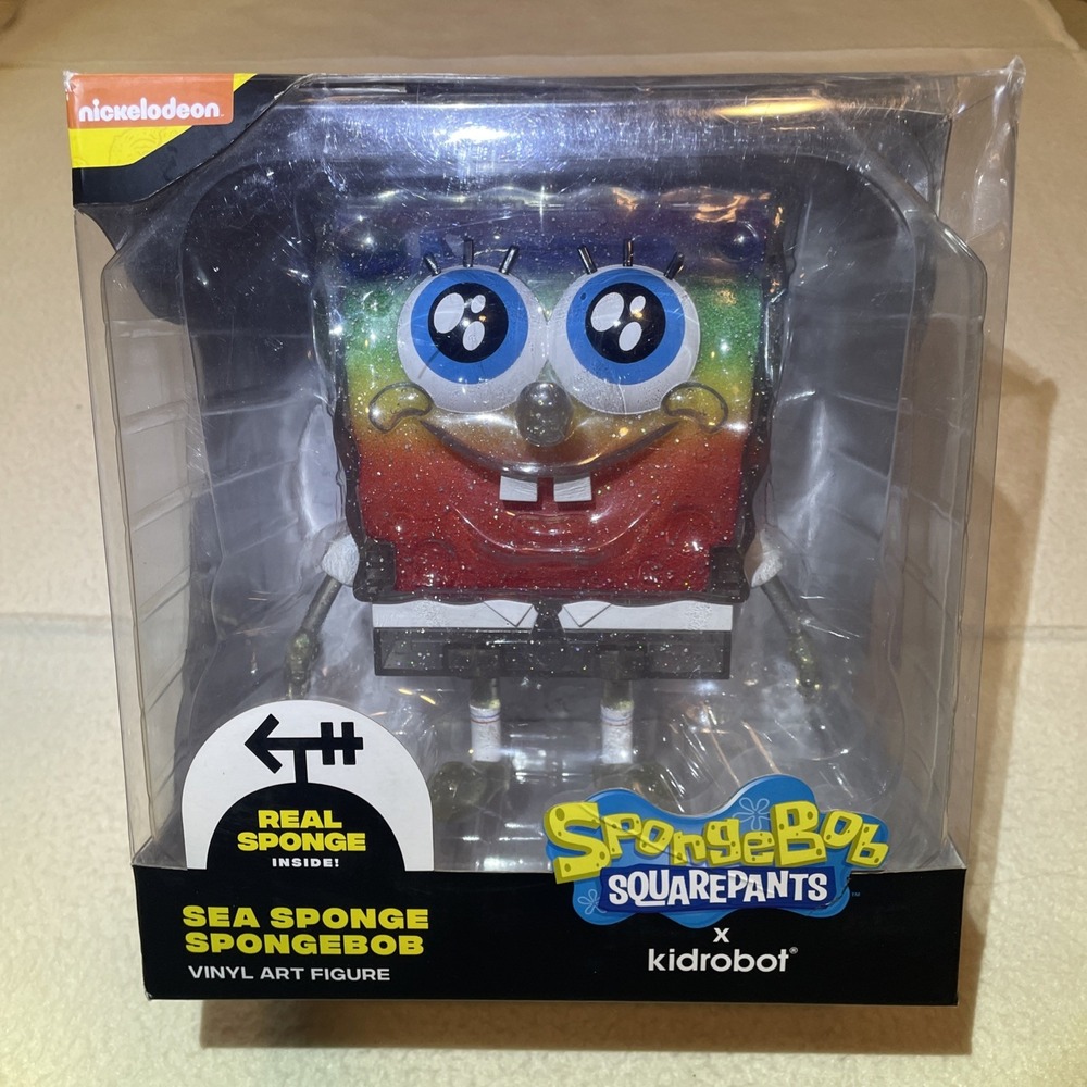 Spongebob‎ Rainbow Glitter Kidrobot Vinyl Art Figure Collectible Nickelodeon